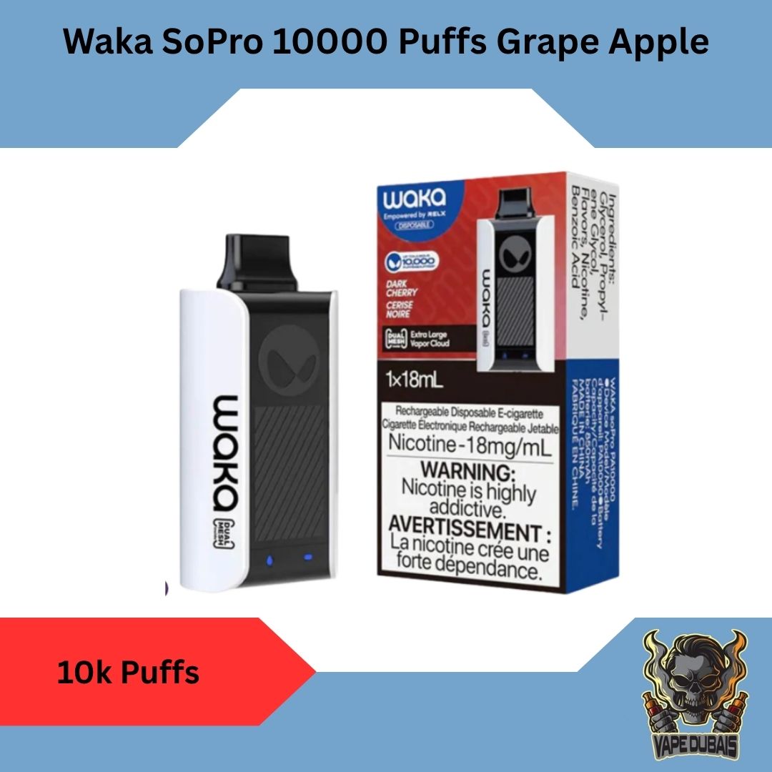 Waka SoPro 10000 Puffs Grape Apple UAE Waka SoPro 10000 Puffs Grape Apple