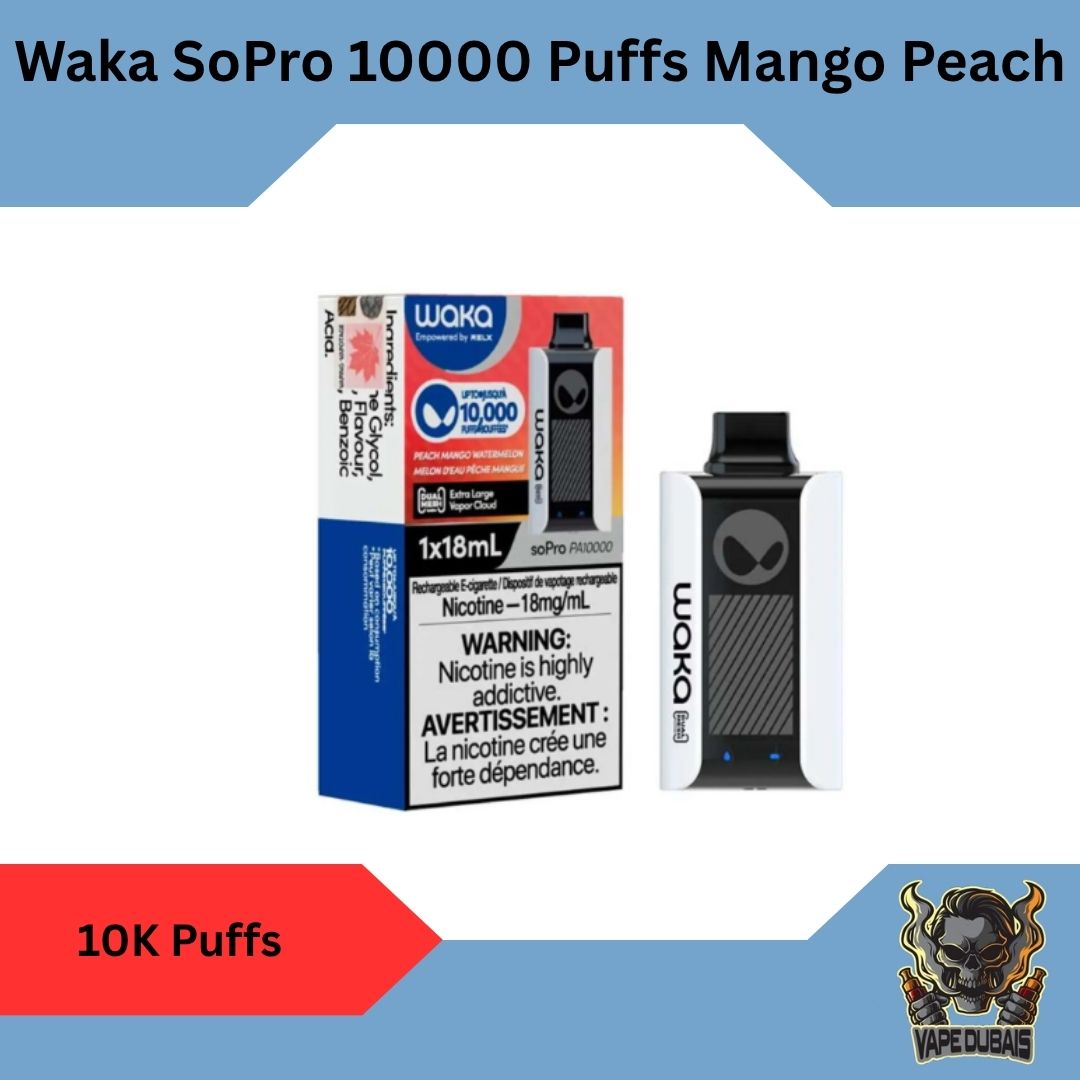 Waka SoPro 10000 Puffs Mango Peach Dubai Waka SoPro 10000 Puffs Mango Peach