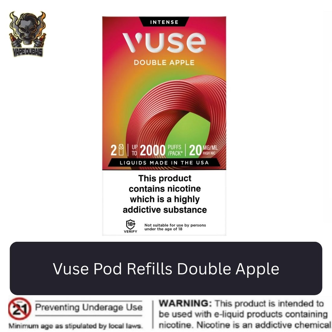 Vuse Pod Refills Double Apple uae Vuse Pod Refills Double Apple