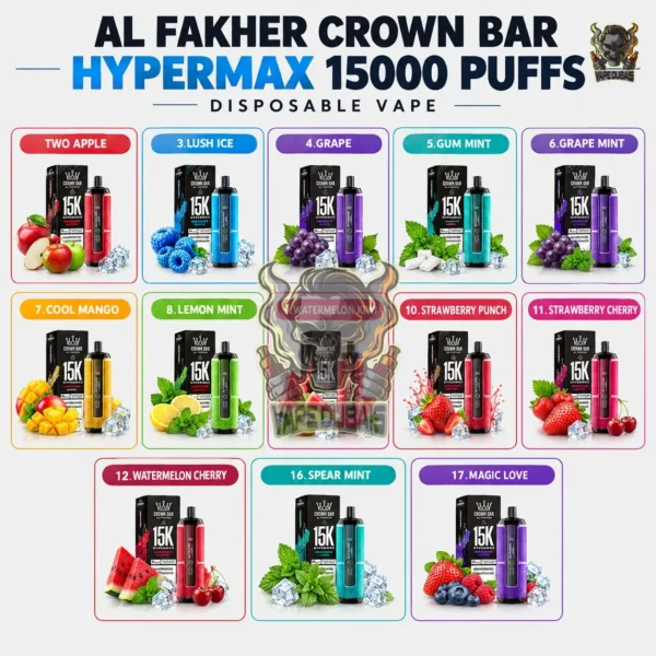 Al Fakher Crown Bar Hypermax 15000 Puffs