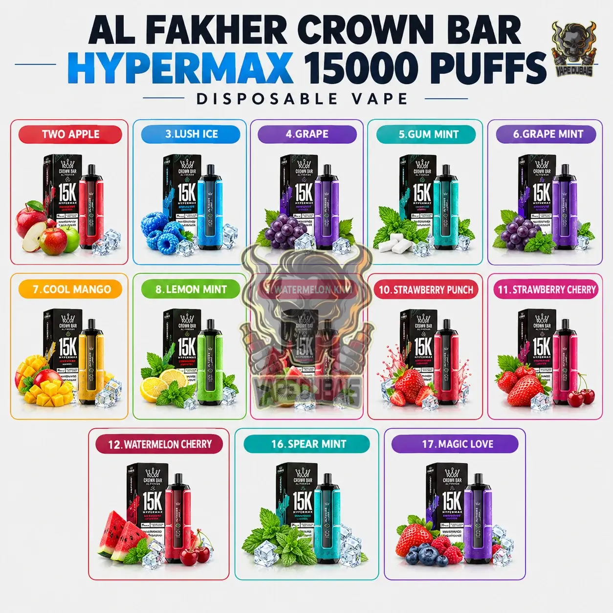 Al Fakher Crown Bar Hypermax 15000 Puffs Al Fakher Crown Bar Hypermax 15000 Puffs