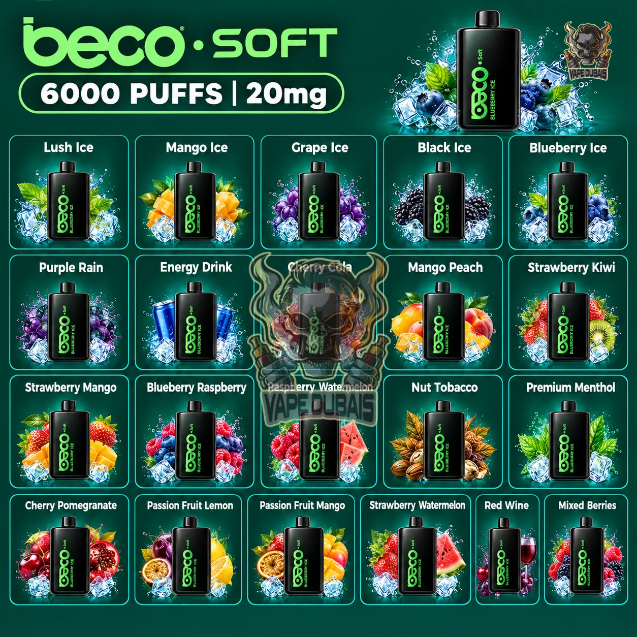 BECO SOFT 6000 Puffs 20mg BECO SOFT 6000 Puffs 20mg Disposable Vape
